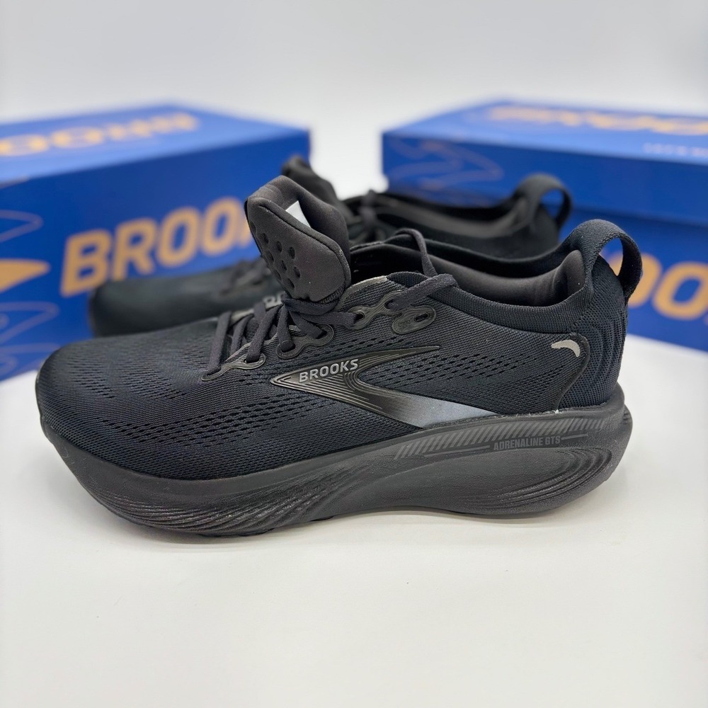 Brooks Adrenaline GTS 25 New Mens 11 Run-Walk Shoes "D" Width Triple Black - Picture 3 of 7
